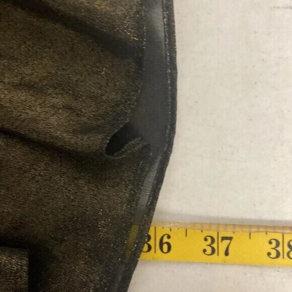 Calvin Klein Dress Black Gold Round Neck Sleeveless Lined Pleated Size 8 - Picture 3 of 7